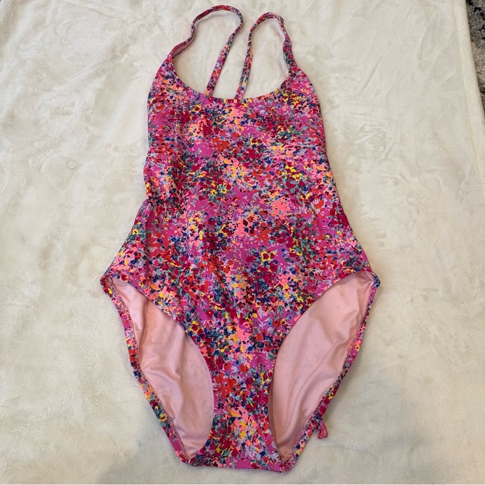 Gap Women’s Pink Floral Swimsuit Size Small One